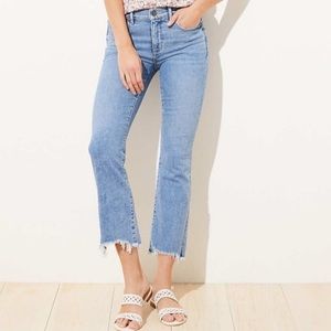 LOFT Women’s Cropped Raw Hem Jeans